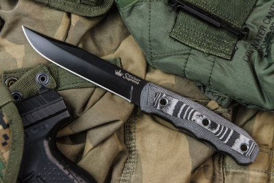 Нож охотничьи Кизляр Суприм Enzo D2 Black Titanium