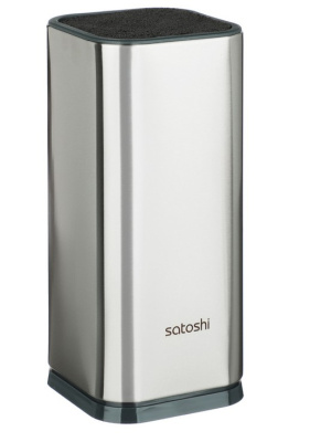 Satoshi Комман Подставка для ножей с наполнителем из полипропиленового волокна, универсальная, квадрат, 10х23 см