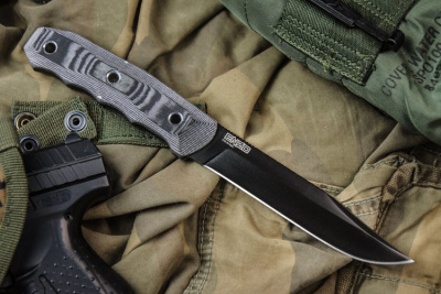 Нож охотничьи Кизляр Суприм Enzo D2 Black Titanium