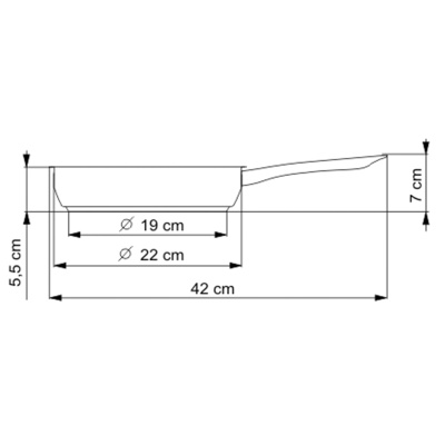СКОВОРОДА ИЗ НЕРЖАВЕЮЩЕЙ СТАЛИ KOLIMAX KLASIK Ø22 СМ 1,5 Л 104007