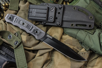 Нож охотничьи Кизляр Суприм Enzo D2 Black Titanium